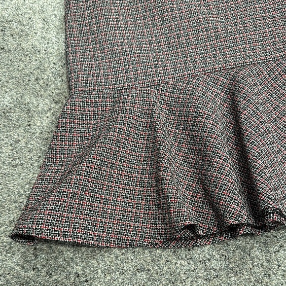 Kasper Elegant Tweed Flared Skirt - Black and Red - Picture 3 of 8